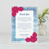 Griesische Wasserfarben Elegantes Foto Dankeskarte (Stehend Vorderseite)