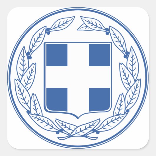 Grießemblem Quadratischer Aufkleber (Vorderseite)