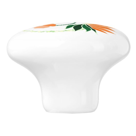 Griff aus orangefarbener Keramik (Seitenansicht)