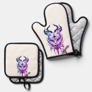 Griffe für die Küche Ofenhandschuh & Topflappen-Set