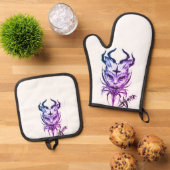 Griffe für die Küche Ofenhandschuh & Topflappen-Set (Oben Unten)