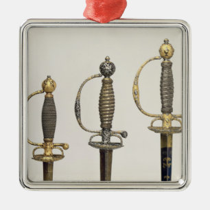 Griffe von drei französischen Schwertern: ein von Ornament Aus Metall