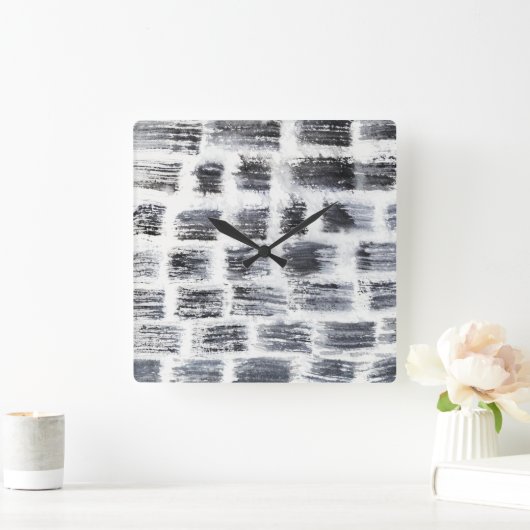 Griffel - Squres Quadratische Wanduhr (Zuhause)