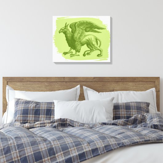 Griffin Animal Leinwanddruck (Insitu (Schlafzimmer))