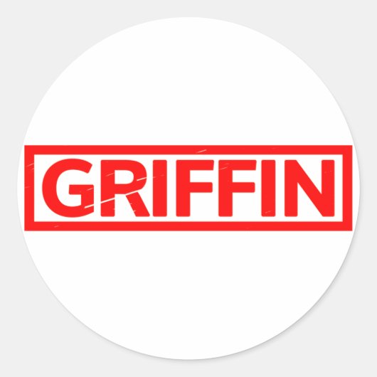 Griffin Briefmarke Runder Aufkleber (Vorderseite)
