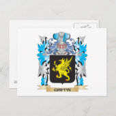 Griffin Coat of Arms - Familienwappen Postkarte (Vorne/Hinten)