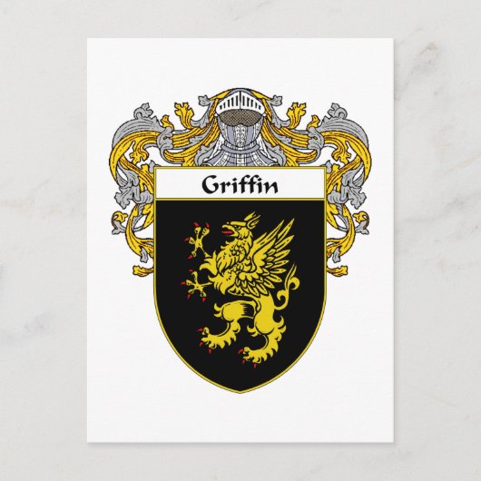 Griffin Coat of Arms (mantled) Postkarte (Vorderseite)