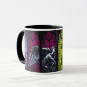 Griffin, Engel, Gargoyle & Schädel Gothic Wächter Tasse (Vorderseite Links)