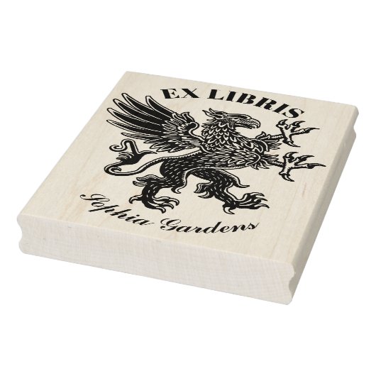 Griffin Ex Libris Gummistempel (Stempel)