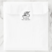 Griffin Ex-libris Runder Aufkleber (Tasche)