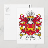 Griffin Familienwappen Postkarte (Vorne/Hinten)