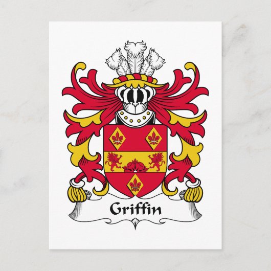 Griffin Familienwappen Postkarte (Vorderseite)