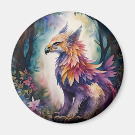 Griffin Fantasy Creature Watercolor Magnet