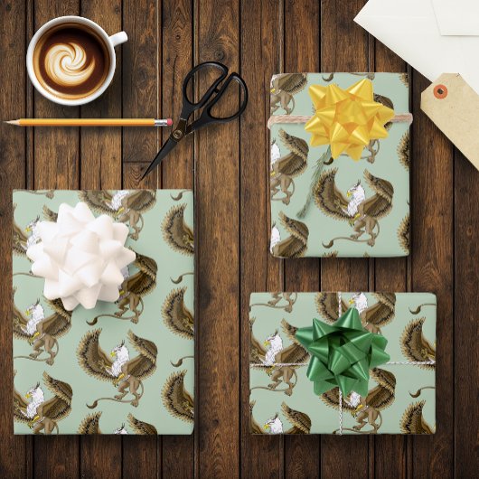 Griffin Fantasy Griffin Mythology Geschenkpapier Set