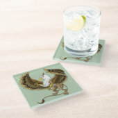 Griffin Fantasy Griffin Mythology Glasuntersetzer (Schrägansicht)