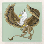 Griffin Fantasy Griffin Mythology Glasuntersetzer (Vorderseite)