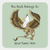 Griffin Fantasy Griffin Mythology Quadratischer Aufkleber (Vorderseite)