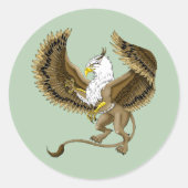 Griffin Fantasy Griffin Mythology Runder Aufkleber (Vorderseite)