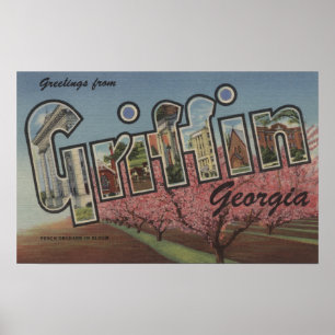Griffin, Georgia - Große Buchstabenszenen Poster