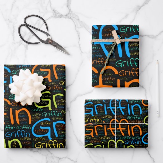 Griffin Geschenkpapier Set (Vorderseite)