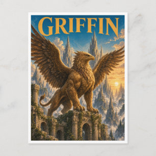 Griffin, Gothic Fantasy-Monster Postkarte