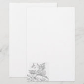 Griffin Gothic Stationery Briefpapier (Vorne/Hinten)