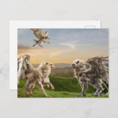 Griffin Griffin Mythology Postkarte (Vorne/Hinten)