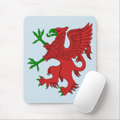 Griffin in Red und Green Mousepad (Mit Mouse)