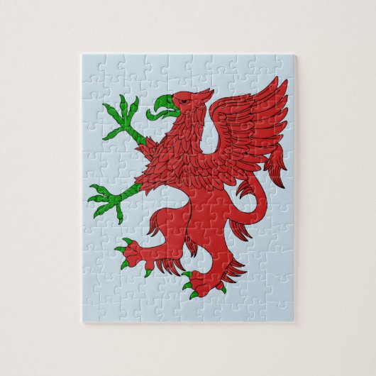 Griffin in Red und Green Puzzle (Vertikal)