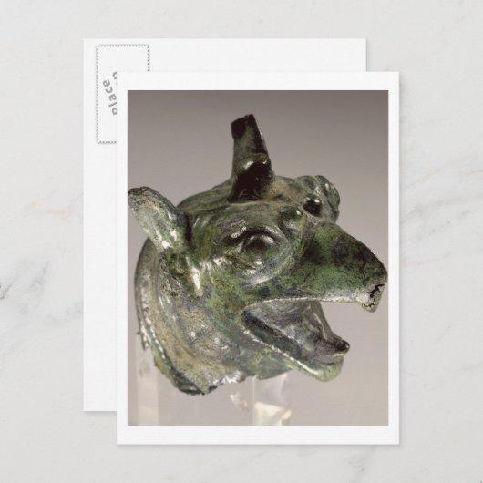 Griffin-Kopf, Fragment eines Kessel-Anbaugeräts, f Postkarte (Vorne/Hinten)
