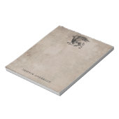 Griffin-Kreatur Vintag mit Name Notizblock (Rotiert)