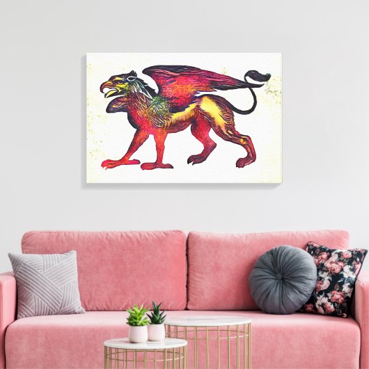 Griffin Leinwanddruck (Insitu (Wohnzimmer))