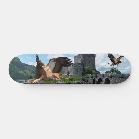 Griffin Mythological Animal Medieval Castle Skateboard (Horizontal)