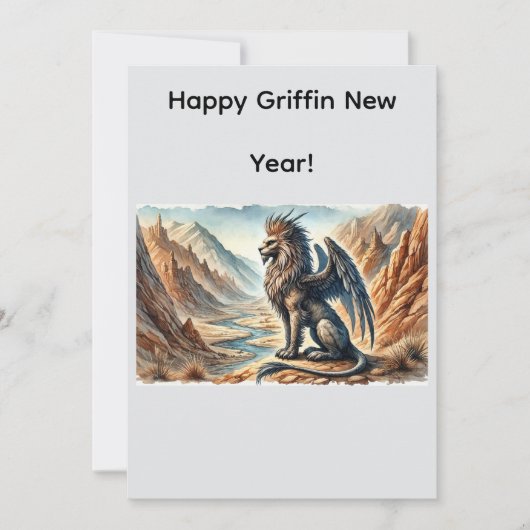 Griffin New Year! Feiertagskarte (Vorderseite)