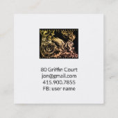 Griffin oder Griffin Mythische Kreatur Quadratische Visitenkarte (Rückseite)