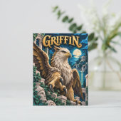 Griffin, Paper Cut Monster Postkarte (Stehend Vorderseite)