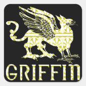 Griffin Quadratischer Aufkleber (Vorderseite)