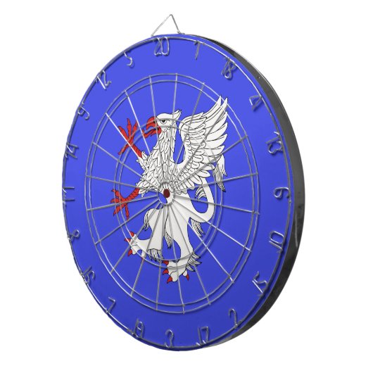 Griffin Rampant Argent Dartscheibe (Vorderseite rechts)
