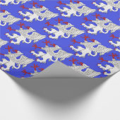 Griffin Rampant Argent Geschenkpapier (Ecke)