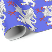 Griffin Rampant Argent Geschenkpapier (Rolleneckpunkt)