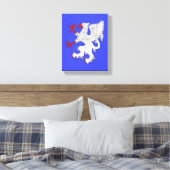 Griffin Rampant Argent Leinwanddruck (Insitu (Schlafzimmer))