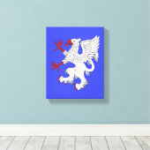 Griffin Rampant Argent Leinwanddruck (Insitu (Holzboden))