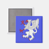 Griffin Rampant Argent Magnet (Vorderseite/Rückseite)