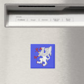 Griffin Rampant Argent Magnet (In Situ (Geschirrspüler))