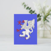 Griffin Rampant Argent Postkarte (Stehend Vorderseite)