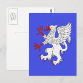 Griffin Rampant Argent Postkarte (Vorne/Hinten)