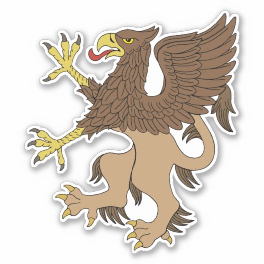 Griffin Rampant Aufkleber (Vorderseite)