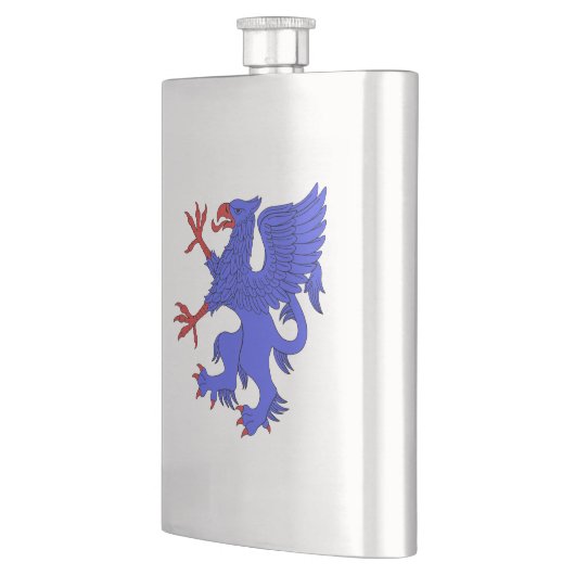 Griffin Rampant Azure Flachmann (Links)