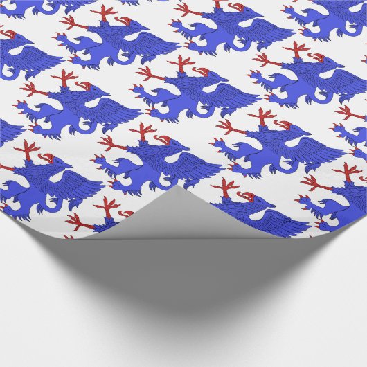 Griffin Rampant Azure Geschenkpapier (Ecke)