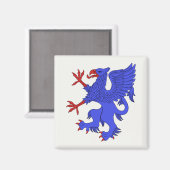 Griffin Rampant Azure Magnet (Vorderseite/Rückseite)